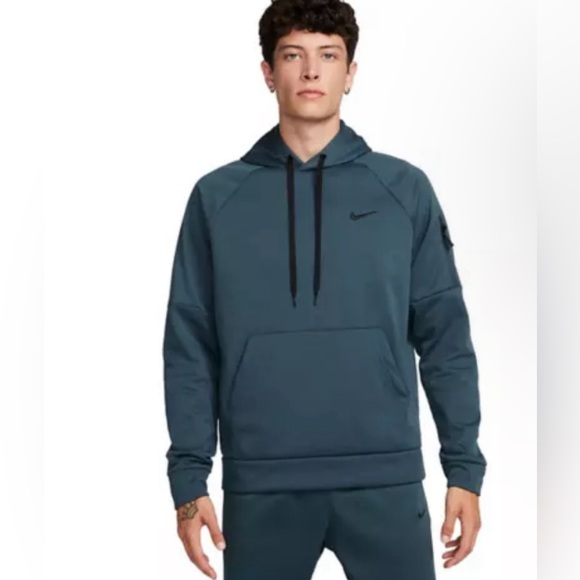 Men's Nike Therma Hoodie in deep jungle Sz L - Picture 1 of 10